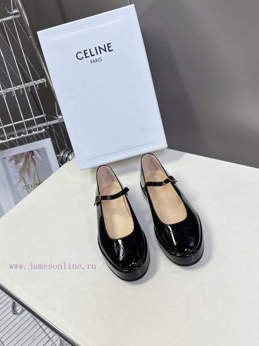 CELINE's New Spring And Summer Products Triumphal Arch Retro Mary Jane Shoes Come And Go Withou 9kmtti63 - Image 2