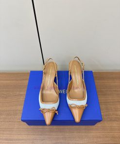Stuart Weitzman | SW 25ss Early Spring New Cat Heel Contrasting French SandalsThe Hottest Shoe st8uwhf5