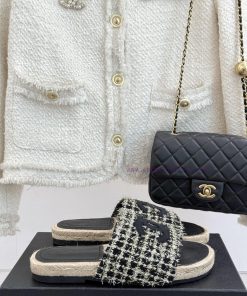 Chanel | Chanel Classic Fashion Spring/SummerBig Pair C Grass Woven Fisherman SlippersClassic S yvkgxdjd