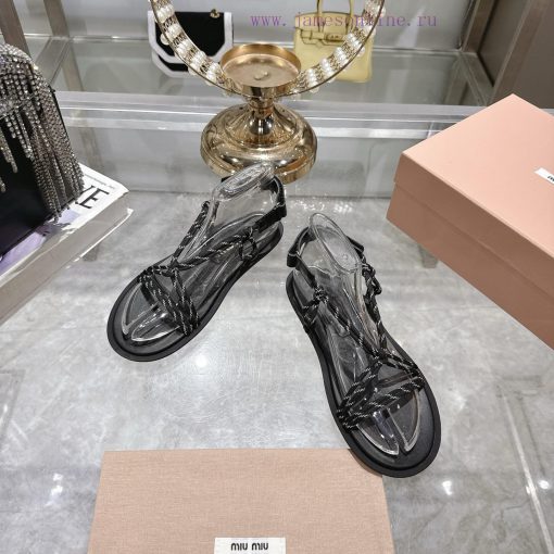 Miumiu Ss25 New Arrival～Miu Miu Spring/Summer New SneakersA Pair Of Sandals That Fashionistas M 87g45maa - Image 3