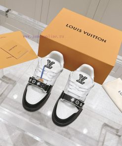 Top Men's StyleLV Louis Vuitton Donkey Trainer Collection Velcro Clover Casual Sneakers Skatebo fwoqoifi