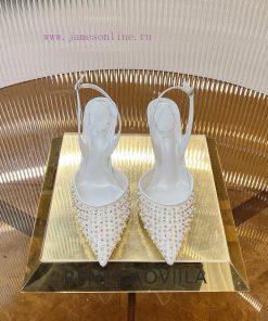 R ᴇɴᴇ C ᴀᴏᴠɪʟʟᴀ | 2022s 𝐒 Heavy Industry RC Crystal Pearl Gemstone Lace Flat Heel Shoes Wedding qbyma2ns