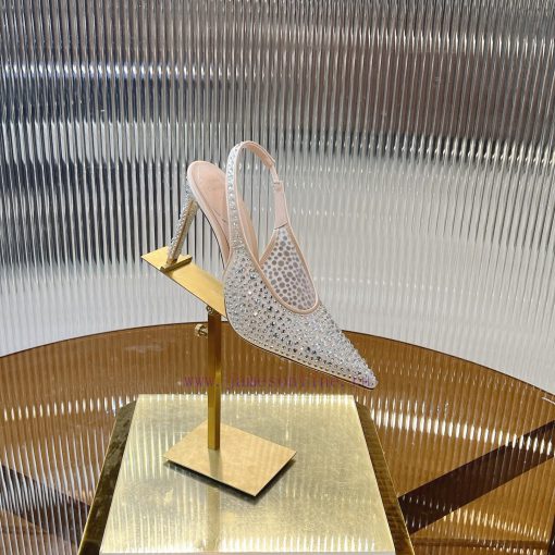 R ᴇɴᴇ C ᴀᴏᴠɪʟʟᴀ | 2022s 𝐒 Heavy Industry RC Water Diamond Gemstone Lace High Heels Wedding Shoe df966xoy - Image 9