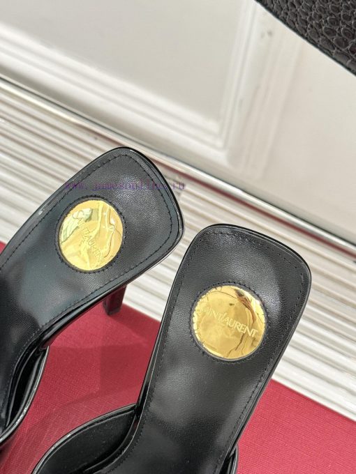 Saint Laurent YSL Saint Laurent25ss New High Heels SlippersThe Shoe Upper Is Made Of Imported C 7i9yz5rb - Image 9