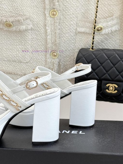 Chanel | Chanel 25P Spring/Summer New ProductsDouble C-chain Waterproof Platform High-heeled Sa ixwwqcf4 - Image 7