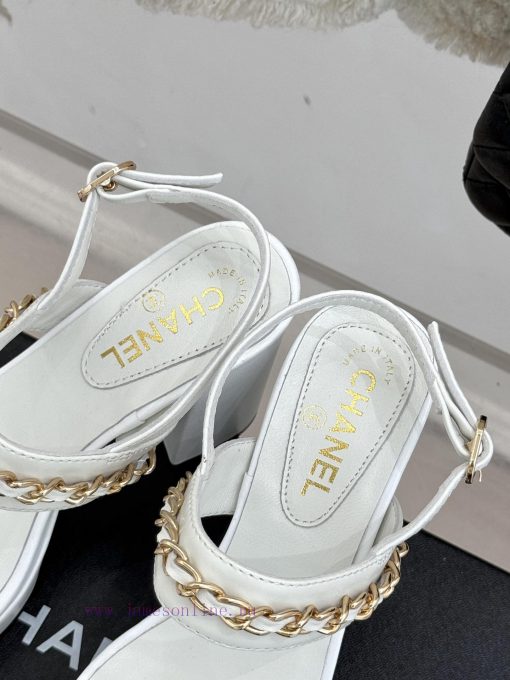 Chanel | Chanel 25P Spring/Summer New ProductsDouble C-chain Waterproof Platform High-heeled Sa ixwwqcf4 - Image 9