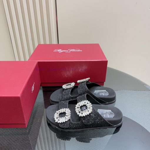 Full Diamond 350Roger Vivier | RV Double Diamond Button SlippersA Pair Of Easy To Wear Slippers 8iw1l0fw - Image 2