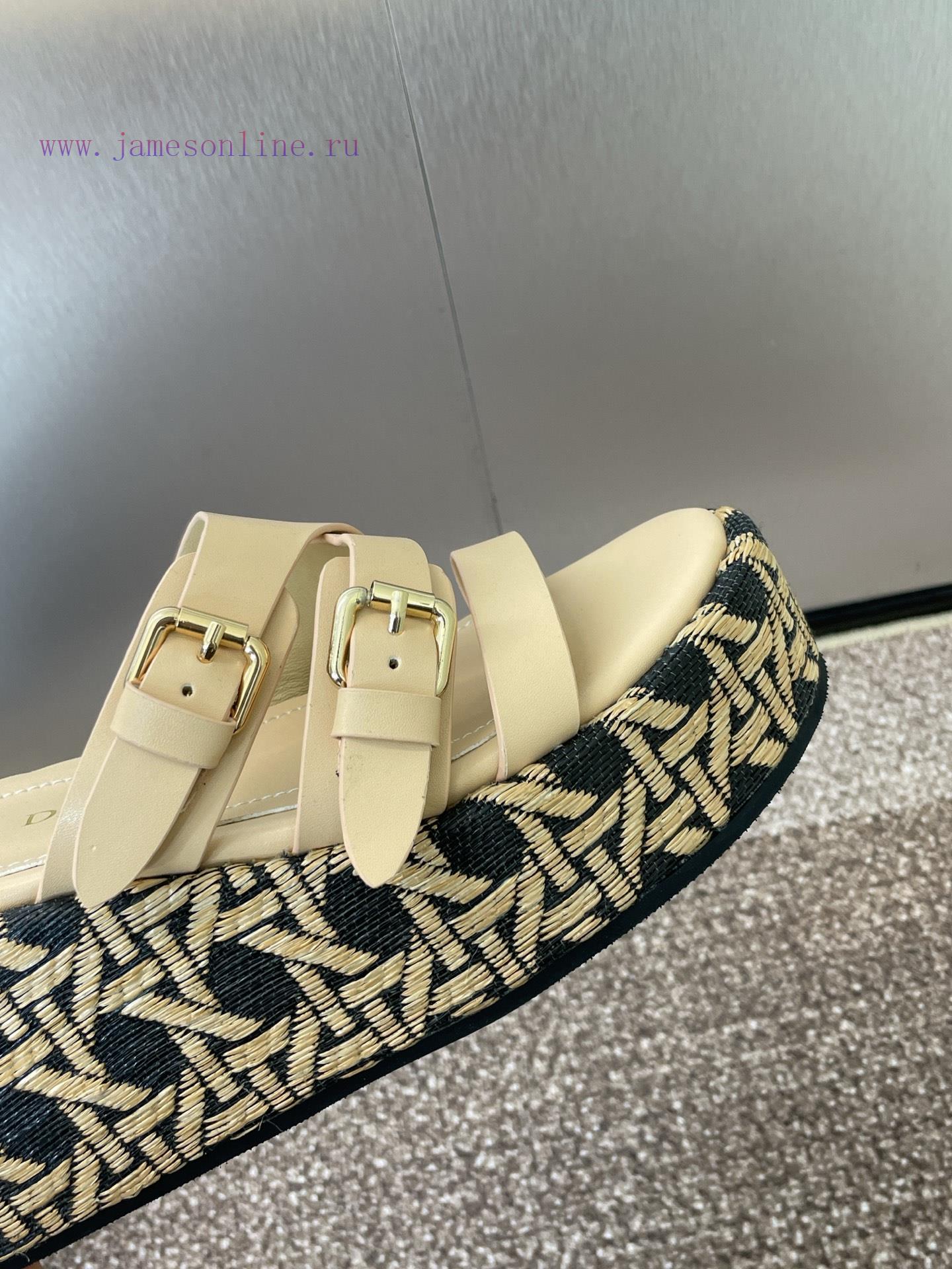 Dior 2025 Spring/Summer New Attitude Color Blocked Cross With Slope Heel Women's Shoes CD Lette riy7qdm6 - Image 8