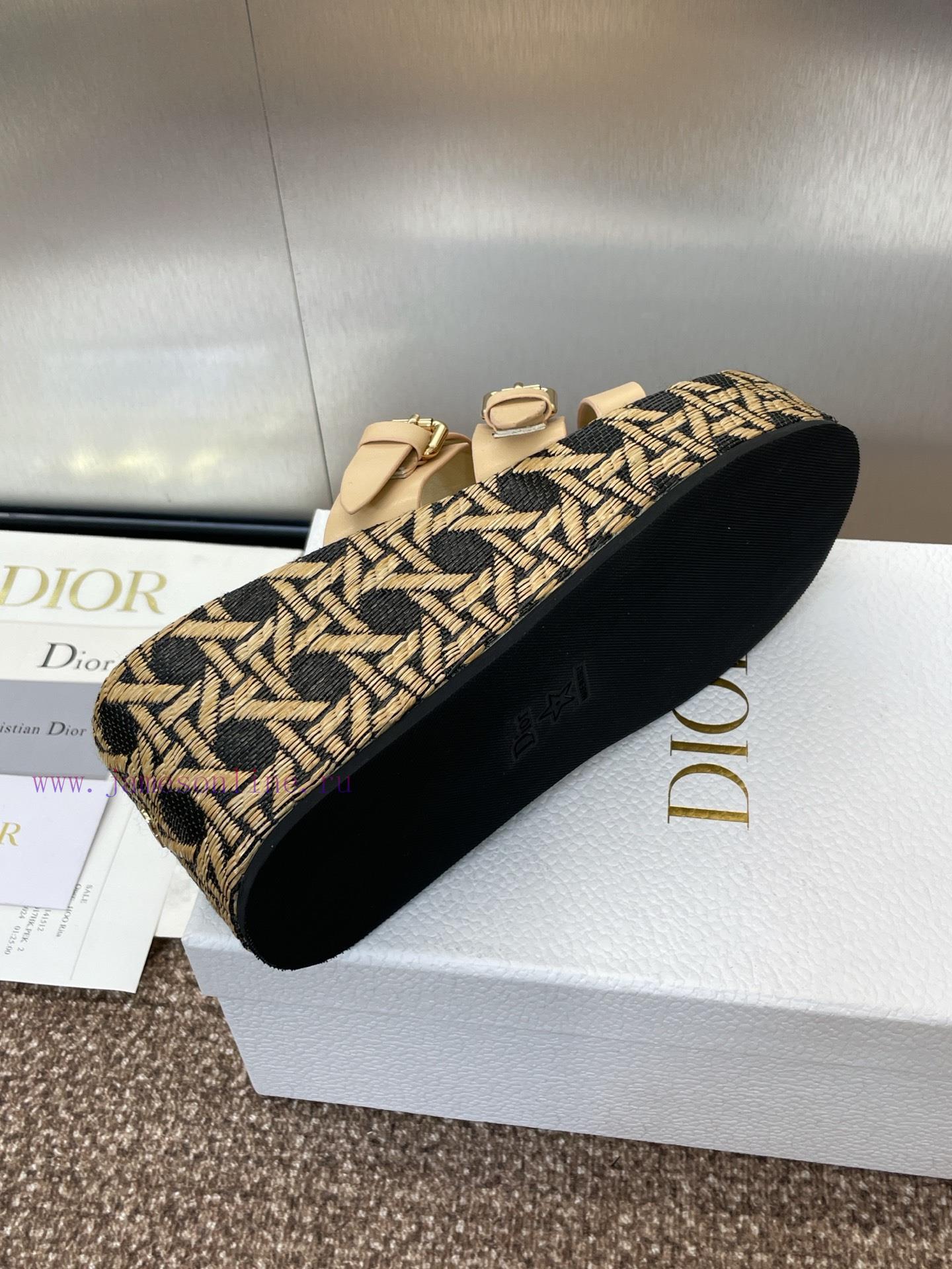 Dior 2025 Spring/Summer New Attitude Color Blocked Cross With Slope Heel Women's Shoes CD Lette riy7qdm6 - Image 10