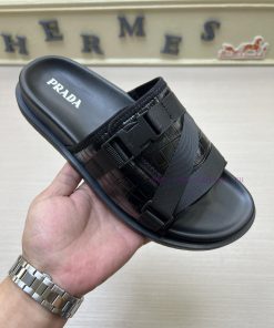 PRADR - Prada One Word Drag Snap Design To Adjust Size Luxury Brand Casual Slippers Original Co h1al5adm