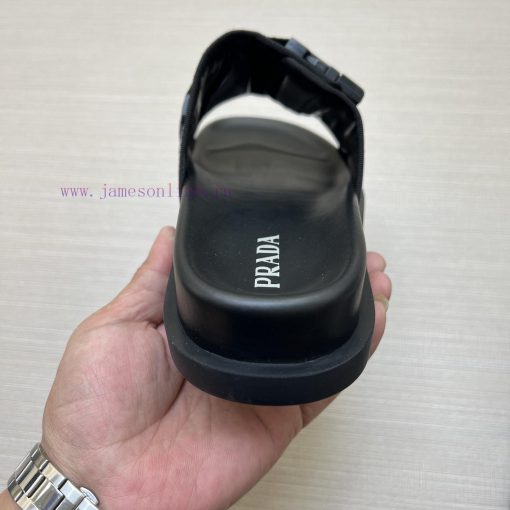 PRADR - Prada One Word Drag Snap Design To Adjust Size Luxury Brand Casual Slippers Original Co h1al5adm - Image 8