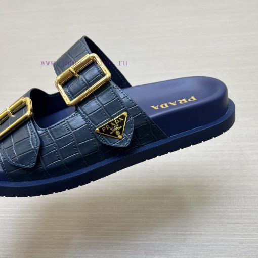 PRADR - Prada's New Two Character Slipper With Adjustable Buckle Design Luxury Brand Casual Sli afnck4pw - Image 9