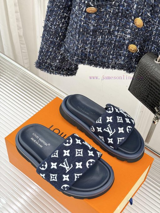 L * V Donkey Brand 25ss New Product Couple Style Old Flower LazyThick Soled Bread SlippersThis daxkik4z - Image 4