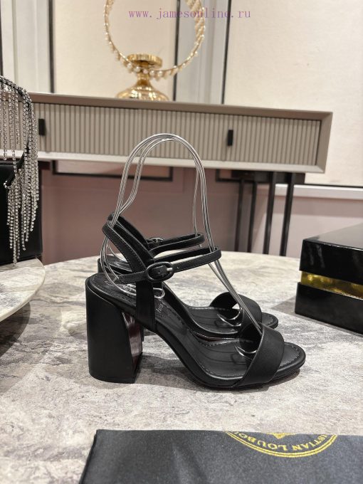 Coarse Heeled Sandals️This Sandal Features A Slightly Tapered 85mm Chunky Heel And Round Open T z8194uj0 - Image 6