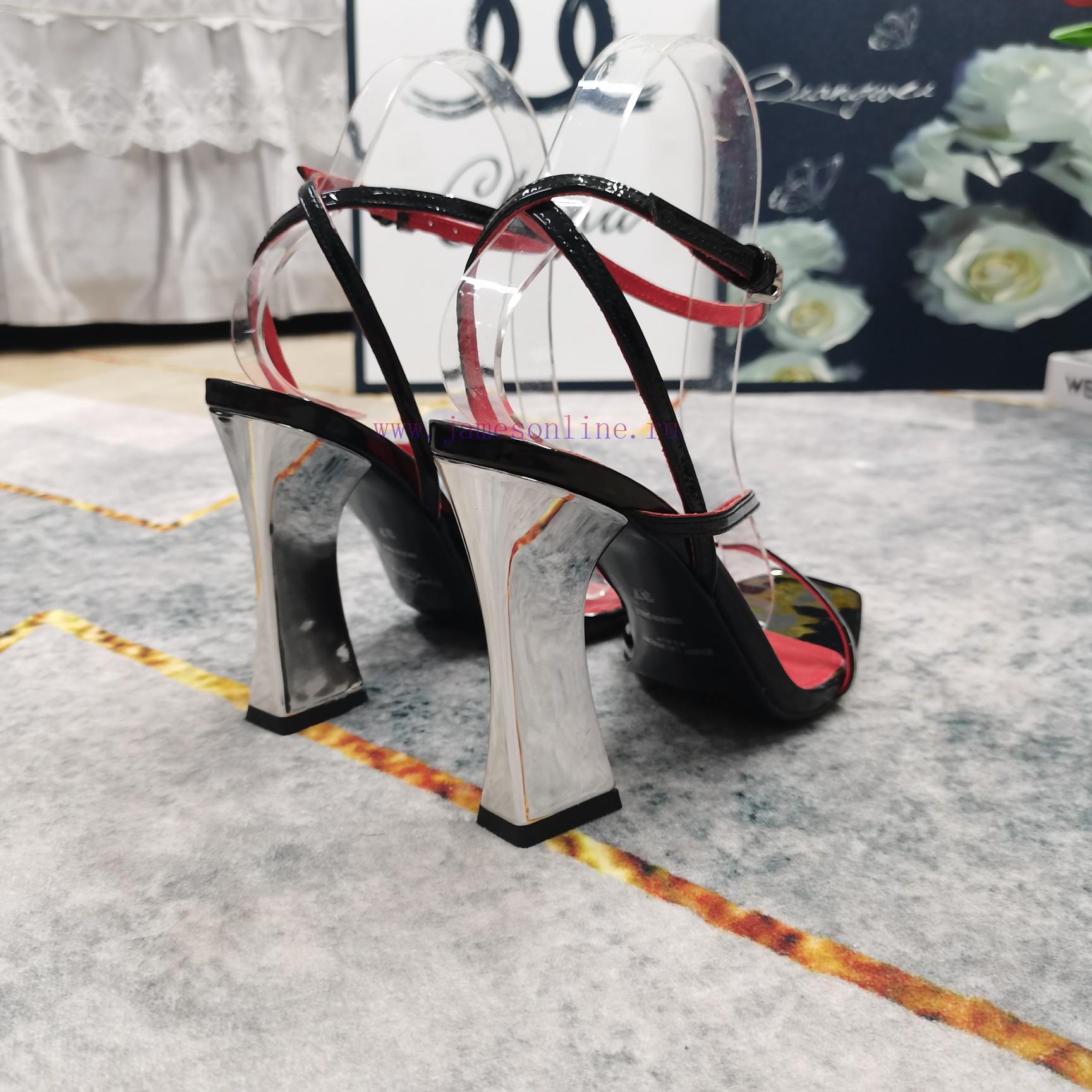 New Release - YSL Top Level2025 Official Website Synchronizes New Wine Glass Coarse Heel Sandal 3ohq4j2p - Image 7