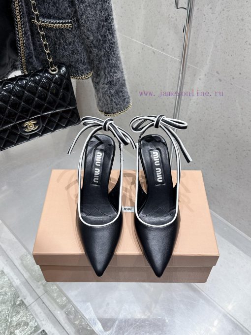 Miumiu 25 Spring/Summer New Retro High Heels Fish Mouth Sandals With Fresh Colors And Beautiful syx2ws4z