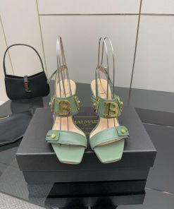 Balmain | Balmain 25ss New ProductMetal High-heeled SandalsFabric CowhideInside Is LambskinItal 6r6tuftv
