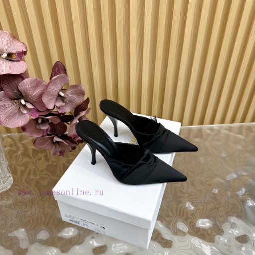 2025 Spring/Summer Hot Style ABING WANG Lace Muller High Heels Half DraggedWhat Is A Sexy Weapo 9al63154