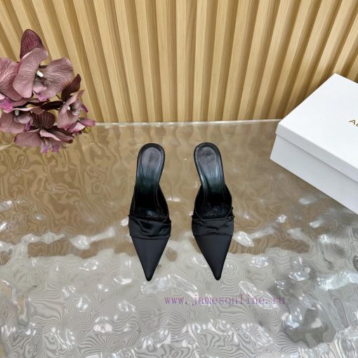 2025 Spring/Summer Hot Style ABING WANG Lace Muller High Heels Half DraggedWhat Is A Sexy Weapo 9al63154 - Image 5
