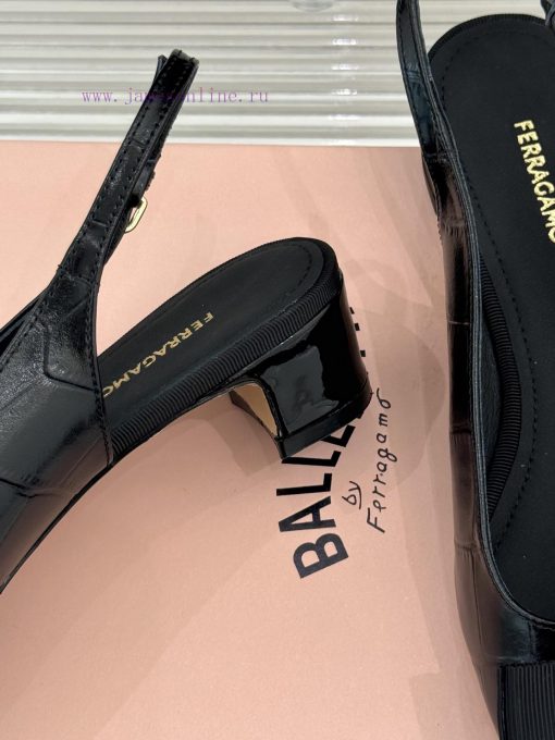 Ferragamo/Ferragamo 25AW New ProductButterfly Knot Back Empty SandalsElegant Romantic And Casua y5u1nyiy - Image 7