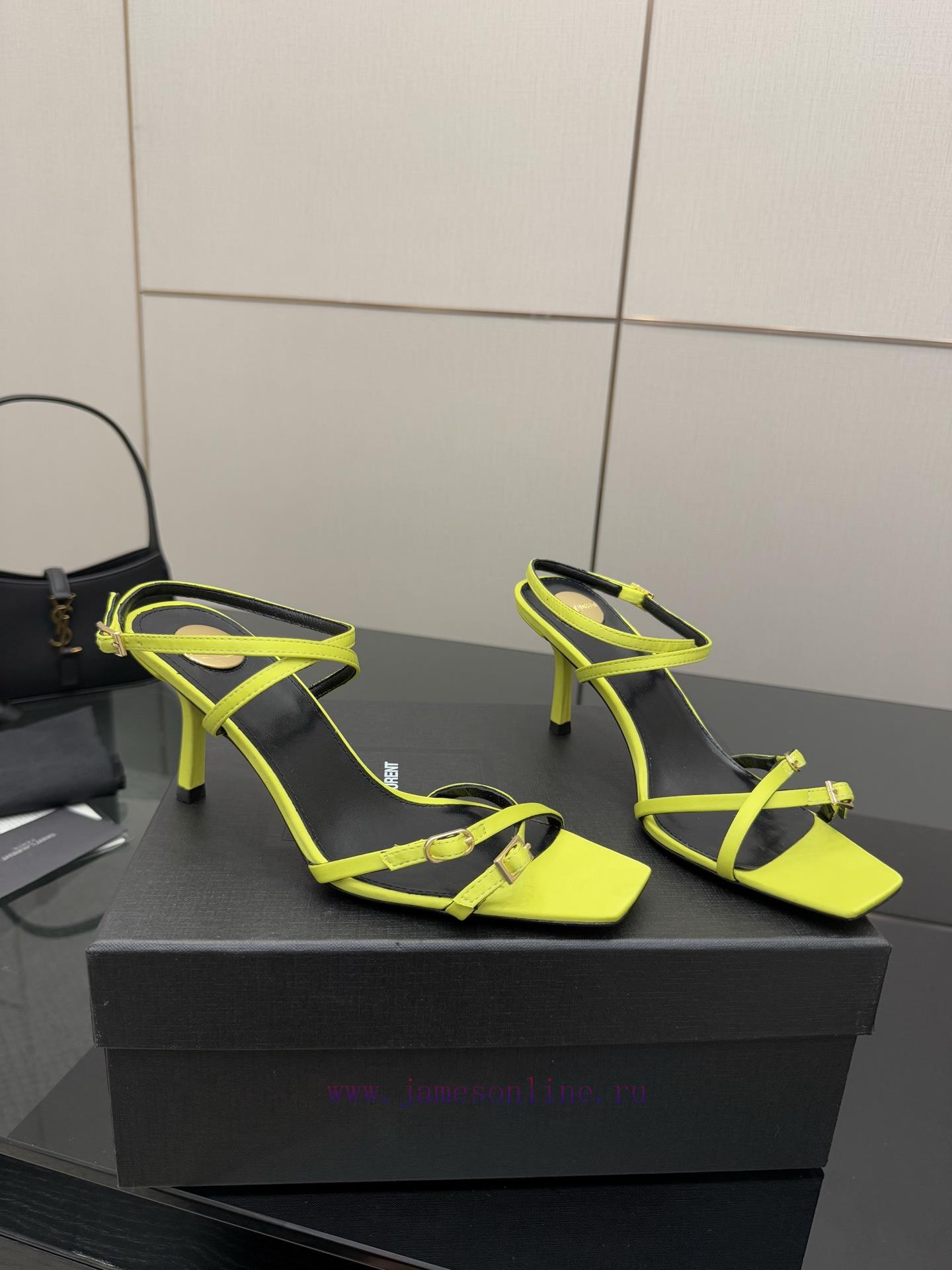 Saint Laurent YSL Classic Spring/Summer Cross Strap High Heel SandalsCutting Off Men And Women' o7nucf6j