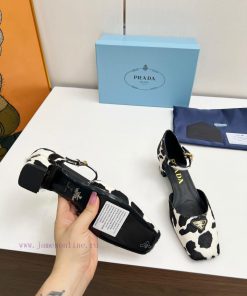 Prada/Prada 2025ss Spring/Summer New Product Saffiano Cow Color Cowhide High Heel Sandals Shini 5f5z9vdg