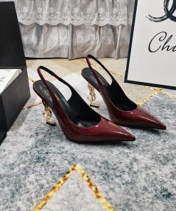 New Release - YSL Top LevelSynchronize New Logo Letters And High-heeled Sandals On The Official cj3zuqj7