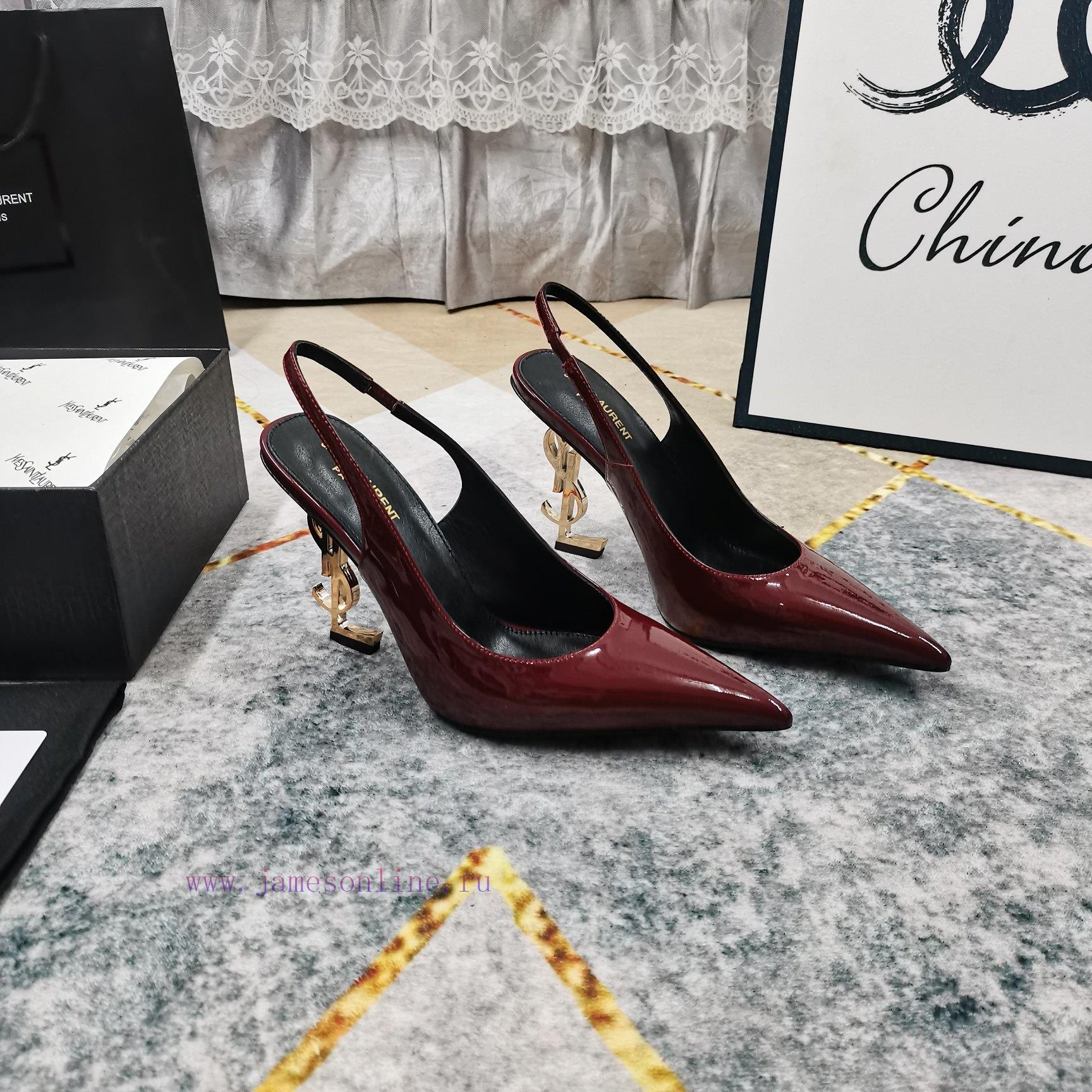 New Release - YSL Top LevelSynchronize New Logo Letters And High-heeled Sandals On The Official cj3zuqj7
