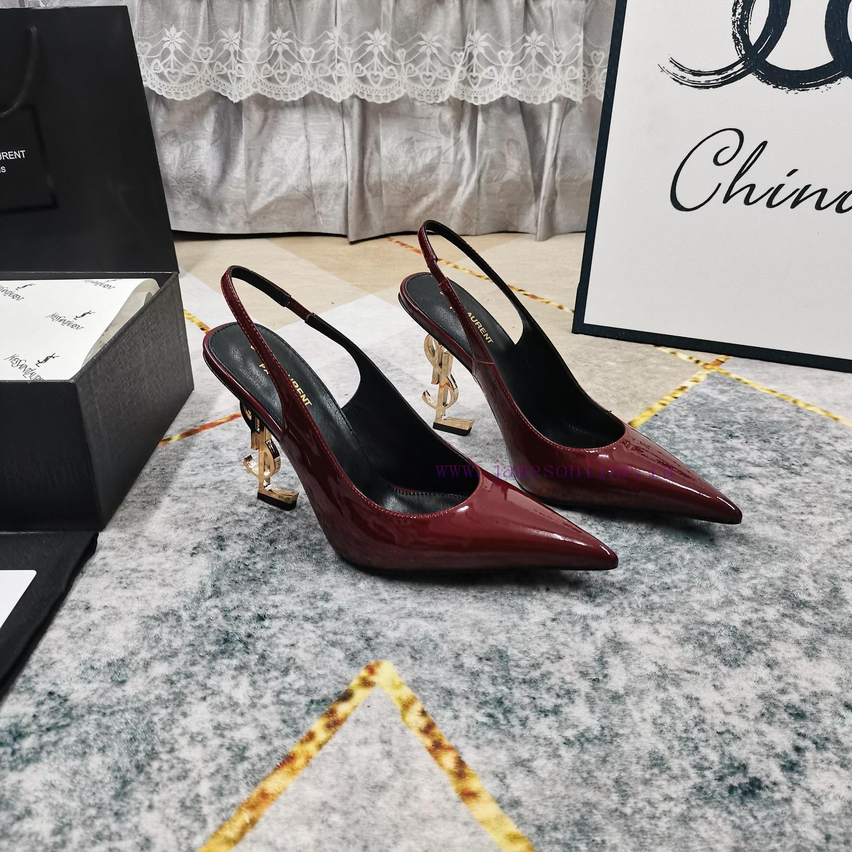 New Release - YSL Top LevelSynchronize New Logo Letters And High-heeled Sandals On The Official cj3zuqj7 - Image 2
