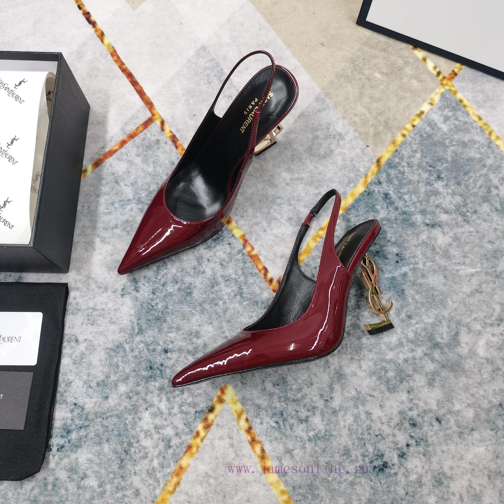 New Release - YSL Top LevelSynchronize New Logo Letters And High-heeled Sandals On The Official cj3zuqj7 - Image 3
