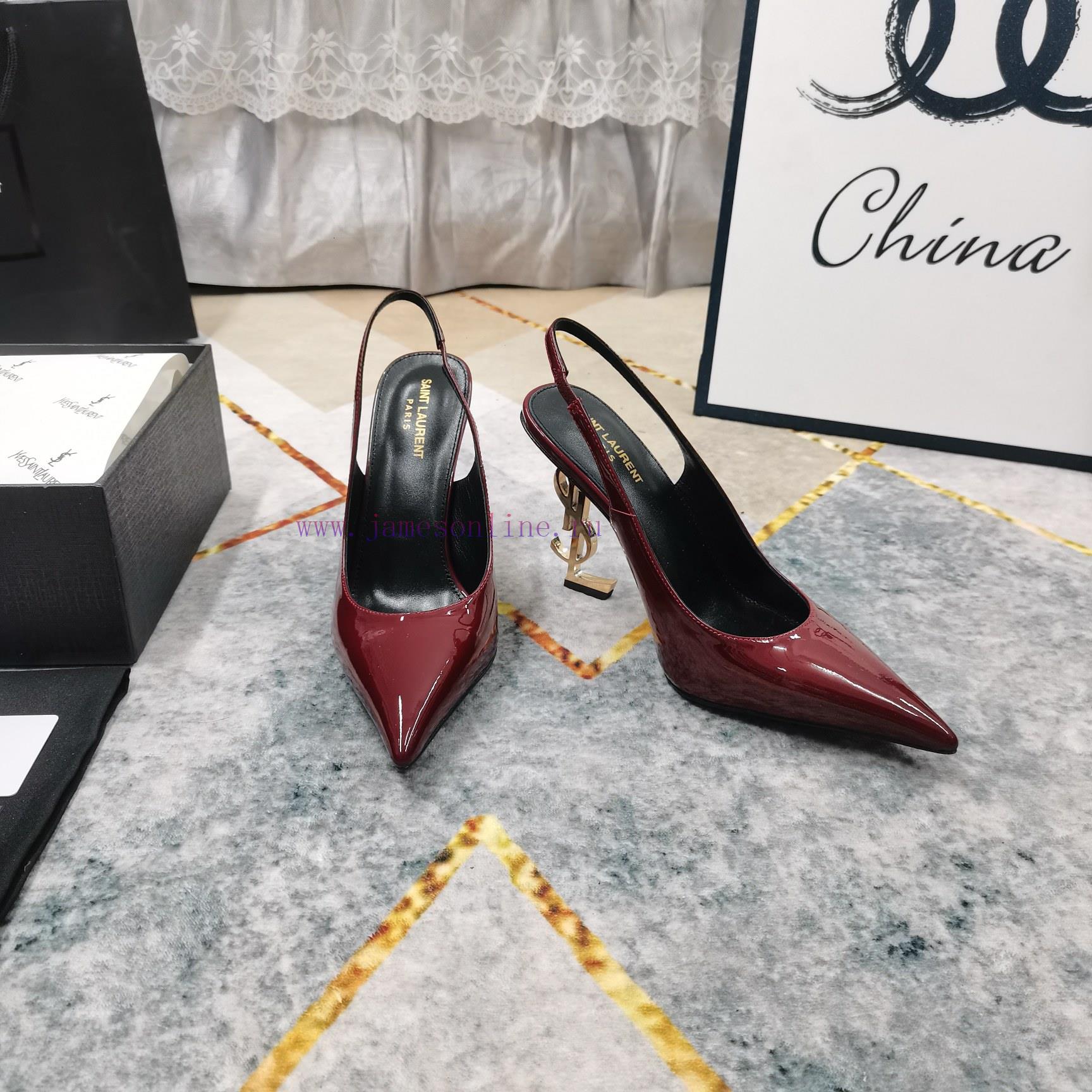 New Release - YSL Top LevelSynchronize New Logo Letters And High-heeled Sandals On The Official cj3zuqj7 - Image 5