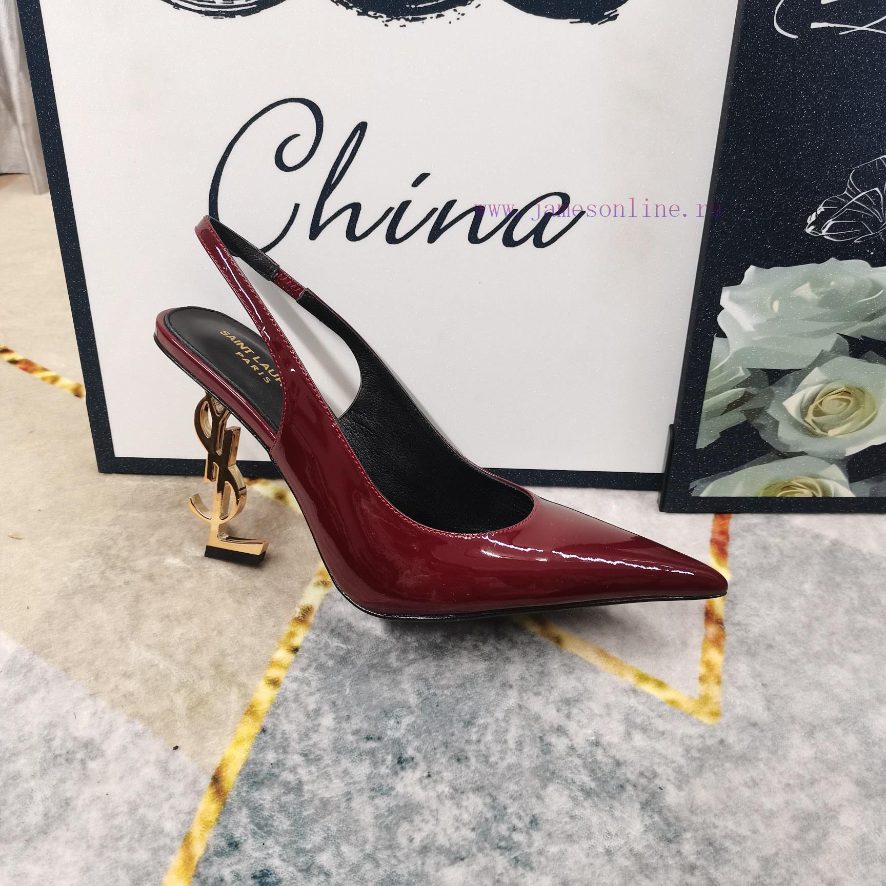 New Release - YSL Top LevelSynchronize New Logo Letters And High-heeled Sandals On The Official cj3zuqj7 - Image 6