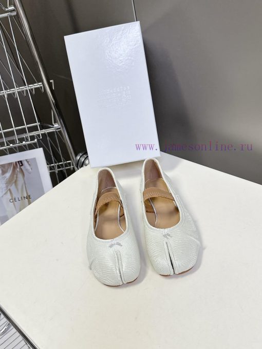 Maison Margiela MM6 Pleated Elastic Strap Tabi Split Toe Shoes Ballet ShoesA Variety Of Celebri q31th8v8 - Image 2