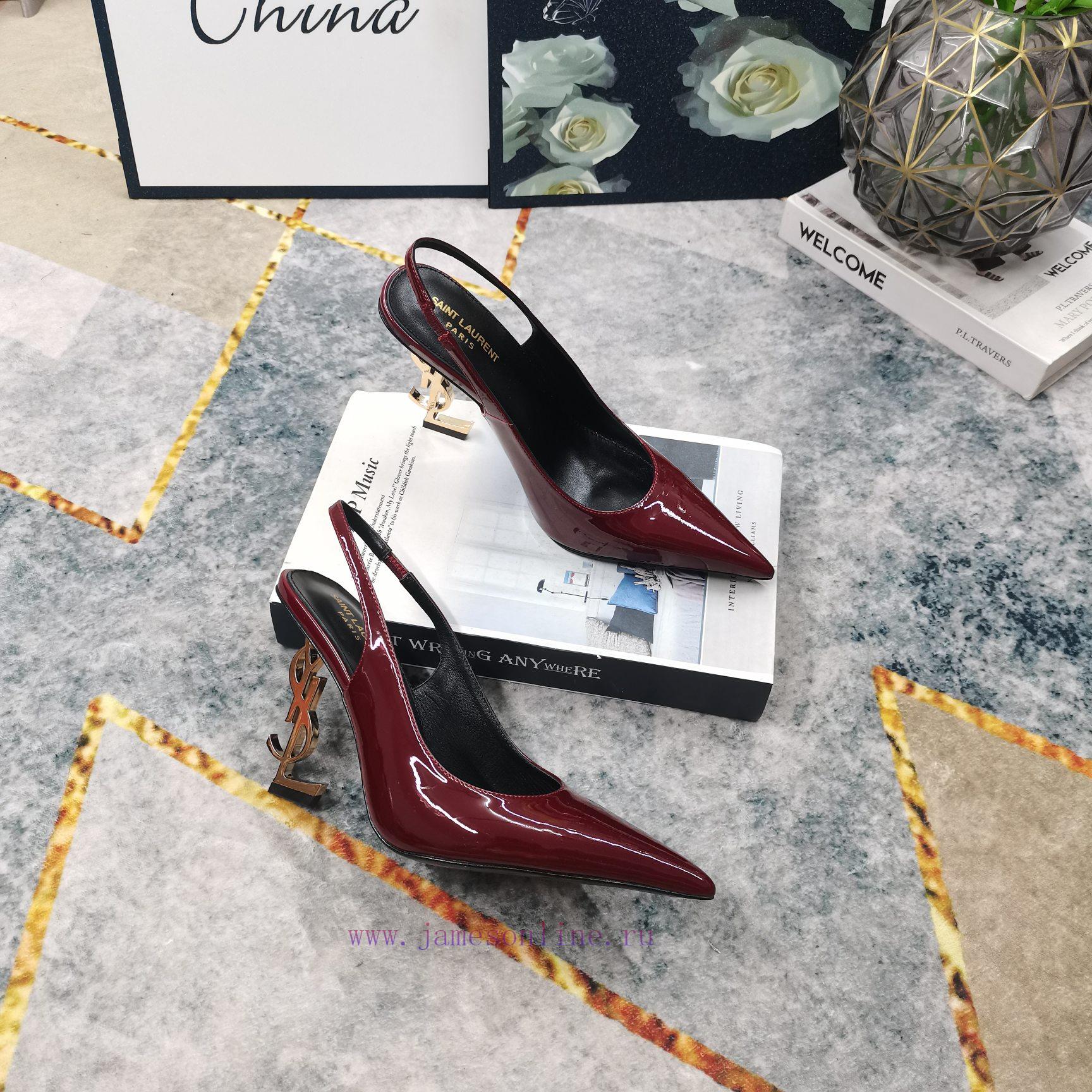 New Release - YSL Top LevelSynchronize New Logo Letters And High-heeled Sandals On The Official cj3zuqj7 - Image 8