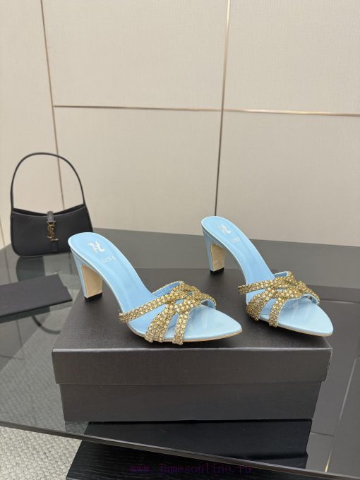 GINA's Niche Luxury Brand Barbie's Same Pointed Fine Heel Stone Patterned High-heeled Rhineston la09dzc0 - Image 3