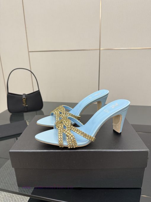 GINA's Niche Luxury Brand Barbie's Same Pointed Fine Heel Stone Patterned High-heeled Rhineston la09dzc0 - Image 5