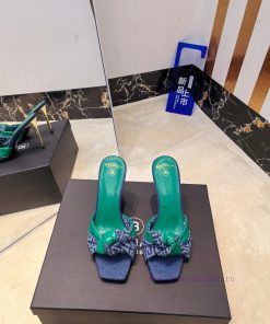 Out Balmain Autumn/Winter 2025 Fashion Show Square Head High Heel SlippersBrand Balmain 𝘽𝙖𝙡𝙢𝙖𝙞𝙣 c2zmhfs4