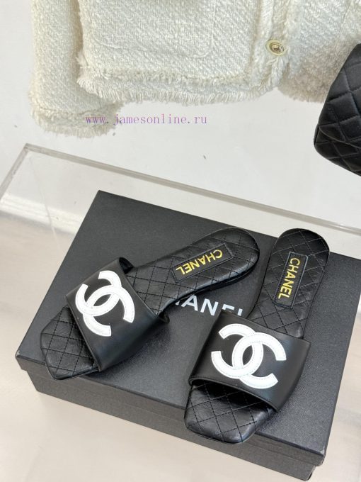 Chanel | Chanel 25P Spring/Summer New ProductsBig Pair C Square Headed Flat Bottomed SlippersTh ggrpvkhb - Image 3