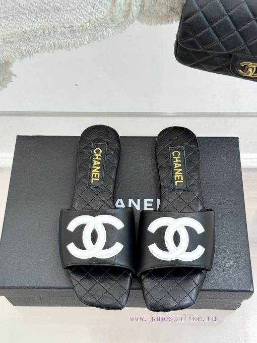 Chanel | Chanel 25P Spring/Summer New ProductsBig Pair C Square Headed Flat Bottomed SlippersTh ggrpvkhb - Image 5
