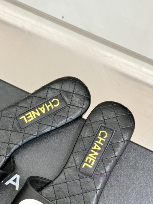 Chanel | Chanel 25P Spring/Summer New ProductsBig Pair C Square Headed Flat Bottomed SlippersTh ggrpvkhb - Image 9