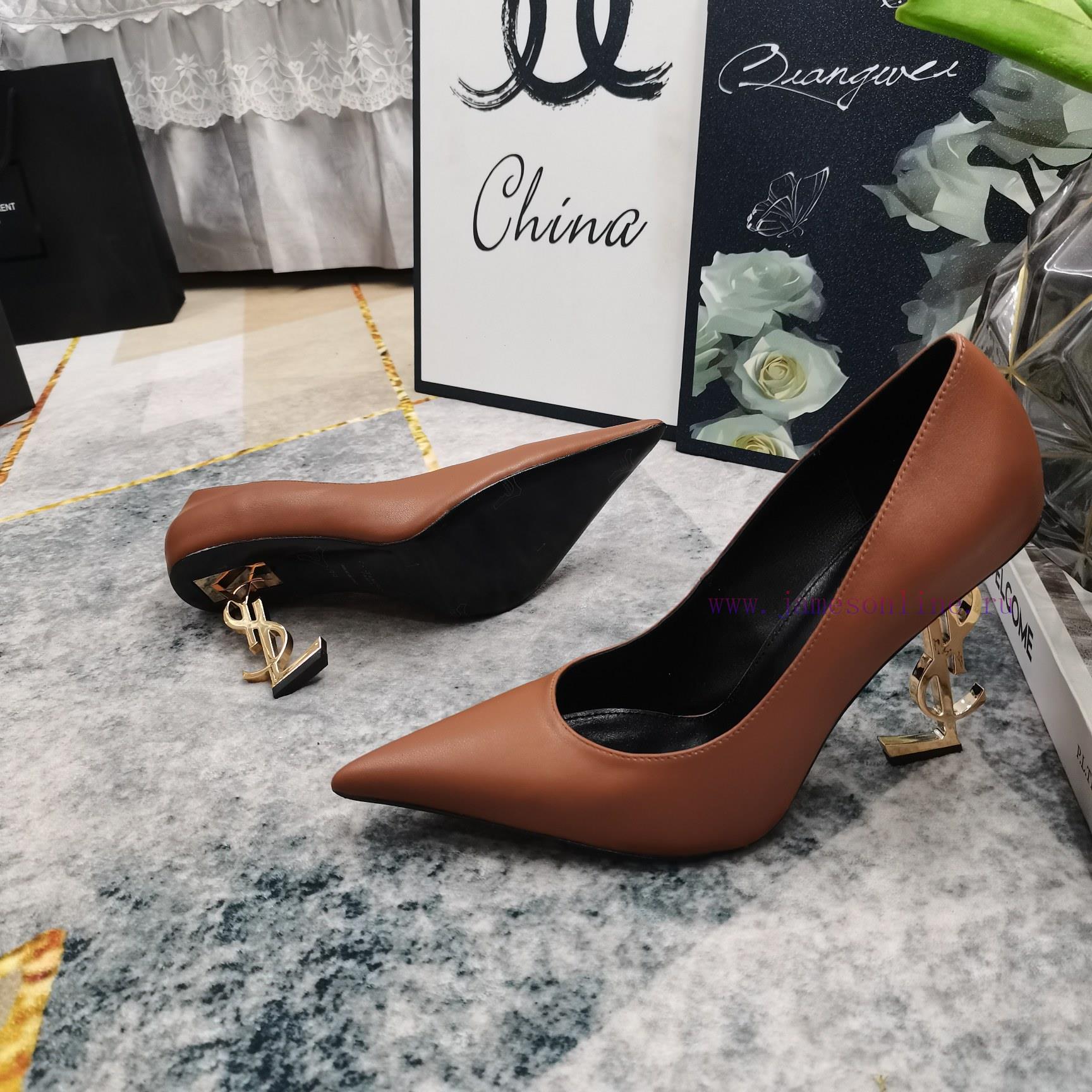 New Release - YSL Top Paris Fashion Show CollectionClassic Logo Letters And High-heeled Pointed 3erbnuy6 - Image 4