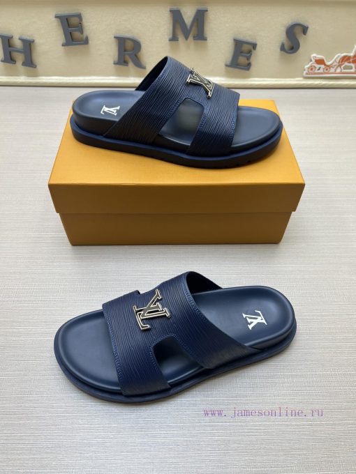 LOUIS VUITTON LV One Word Drag Official Website Hot Summer Slippers Simultaneously Released Ita h7r04gef - Image 6