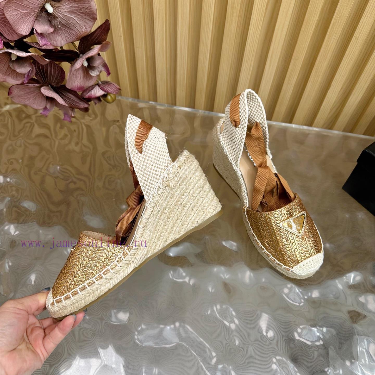 PRADA 2025 Early Spring New Fish Mouth Grass Weaving Fisherman's Shoes Single Shoes———————————— vg7n27j0 - Image 9