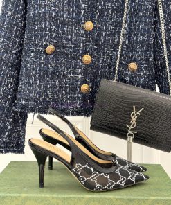Gucci/Gucci Classic Rhinestone Mesh Pointed High-heeled Empty SandalsWhen Gucci Pours Luxury Ae dvzkzlgs