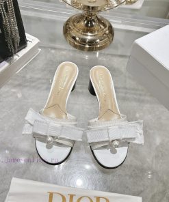 J'ADIOR Tassel Woven Women's Shoes Dior 2025 Spring/summer Fashion Show New Adiorble Fish Mouth bhljjo98