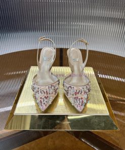 R ᴇɴᴇ C ᴀᴏᴠɪʟʟᴀ | 2025s 𝐒 Heavy Industry RC Crystal Pearl Gemstone Lace High Heels Wedding Shoe dozkbuwy