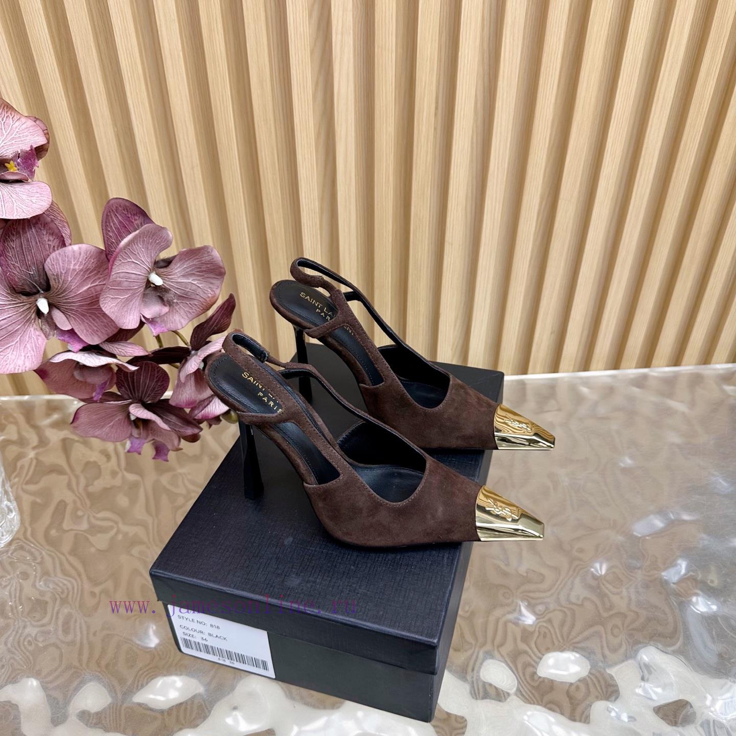 SAINT LAURENT 25ss Spring/Summer New Collection With Iron Head Letter And High Heels——————————T xwlnsggi - Image 2