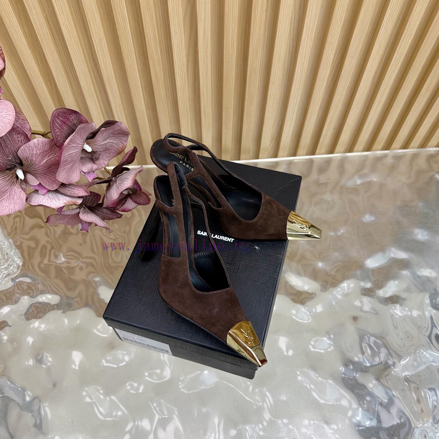 SAINT LAURENT 25ss Spring/Summer New Collection With Iron Head Letter And High Heels——————————T xwlnsggi - Image 3