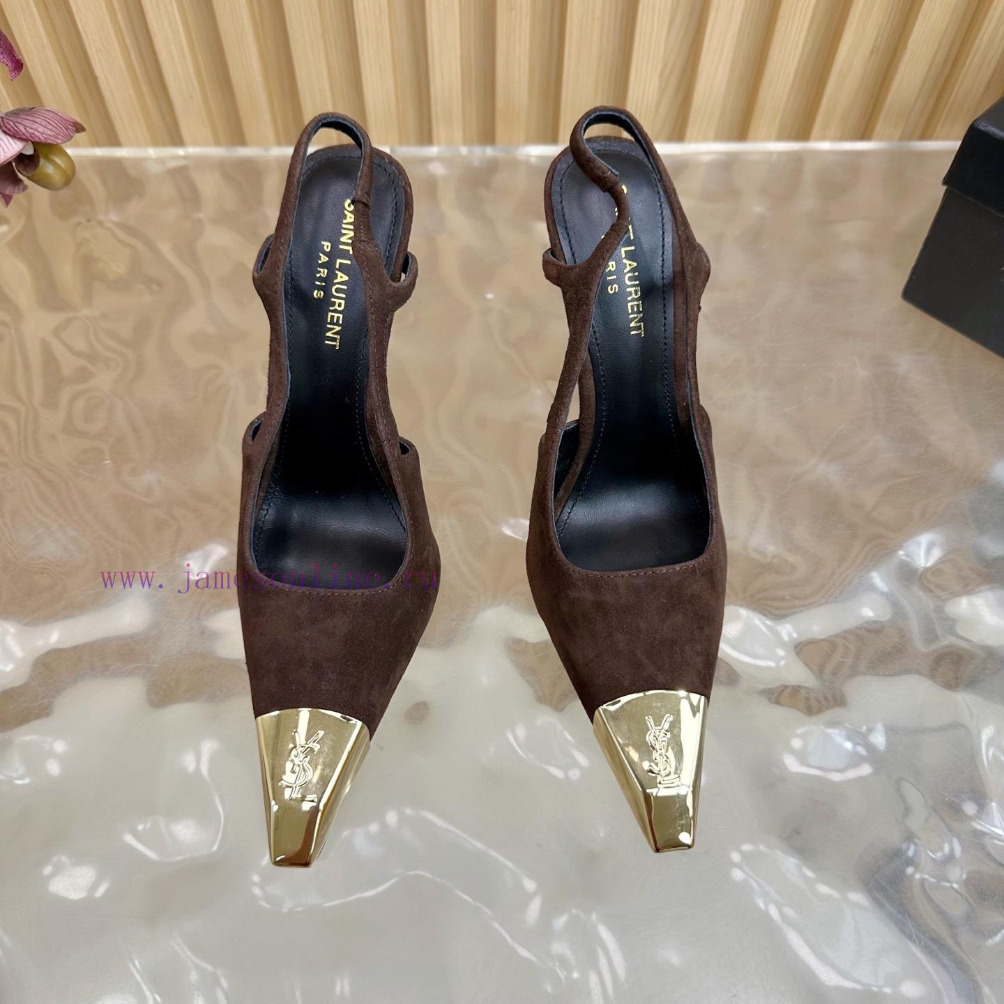 SAINT LAURENT 25ss Spring/Summer New Collection With Iron Head Letter And High Heels——————————T xwlnsggi - Image 6