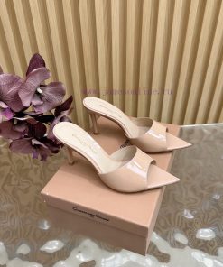 Gianvito Rossi 2025 Classic Pointed Glitter/Leopard High Heels Half Drag————————————Its Appeara gosfmj2c